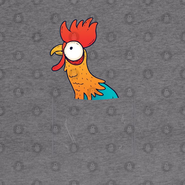 Chicken in breast pocket chicken cock farmer by favoriteshirt